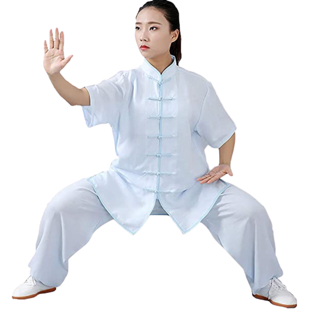 Daoba Tai Chi Uniform Clothing Unisex Kung Fu Clothes Short Sleeve Tops and Pants Summer Feature Image