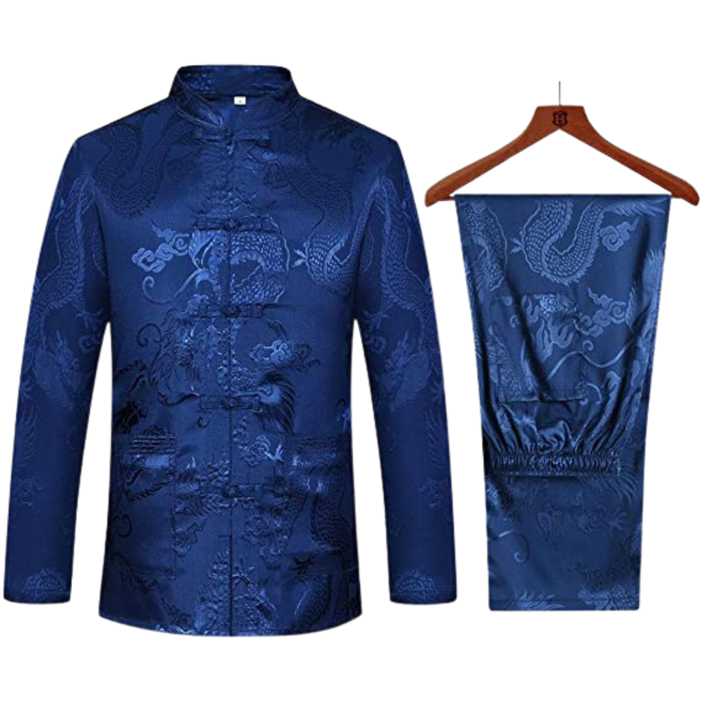 Kung Fu Suit Sets Mens Chinese Tang Suit Hanfu Martial Arts Clothes Shirt Traditional Wing Chun Taichi Feature Image