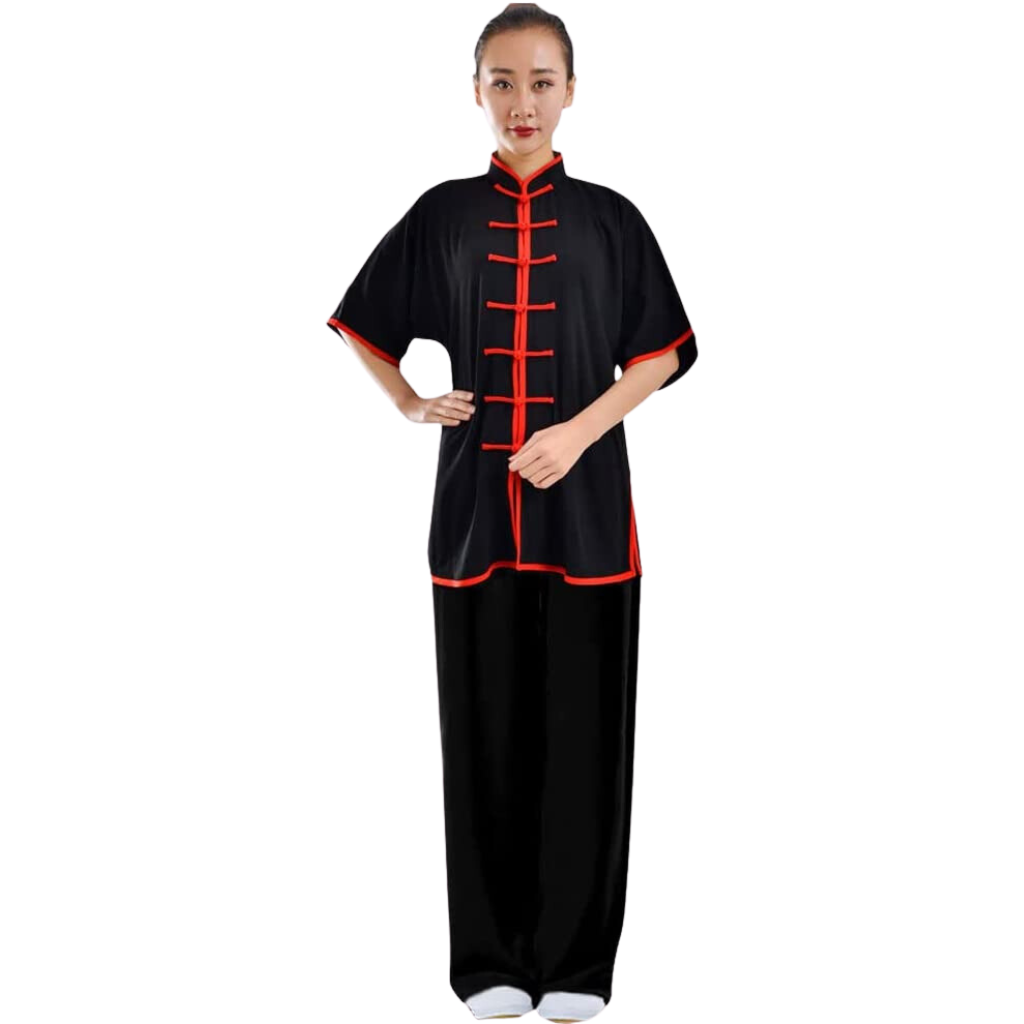 ZooBoo Unisex Cotton Blend Short Sleeves Tai Chi Suit Morning Exercise Uniform Kung Fu Clothing Feature Image