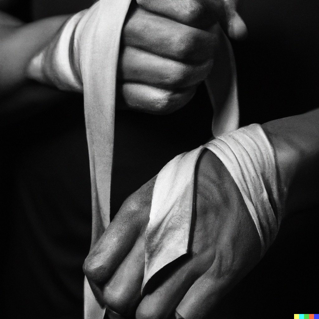 Boxer wrapping hand wraps