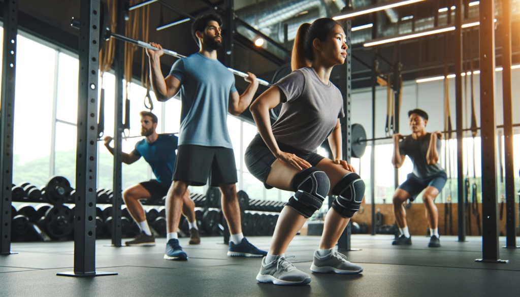 People working out wearing Knee Sleeves